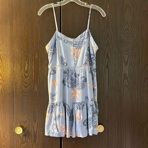 Love Tree light blue, spaghetti strapped mini dress. Size Medium